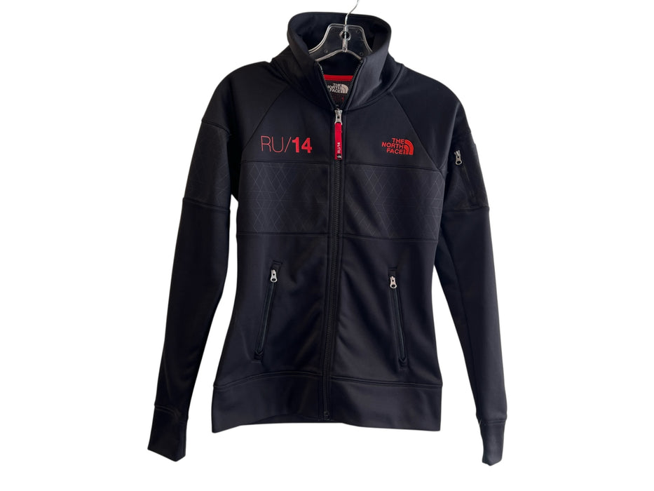 The North Face Size XS Black Polyester Long Sleeve Red trim Collar Jacket Black / XS