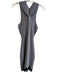 Alexander Wang Size S Gray & Black Wool Knit Ribbed Detail Lace Hem Dress Gray & Black / S