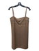 Reformation Size 4 Brown Polyester & Rayon Spaghetti Strap Back Zip Darted Dress Brown / 4