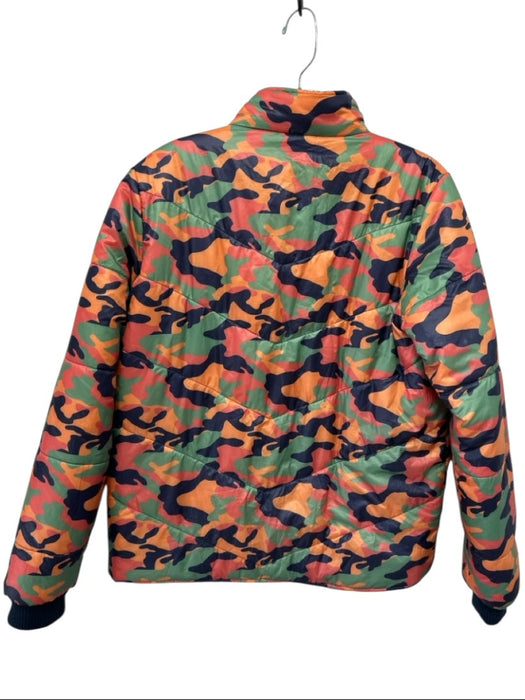 Mother Size S Red, Orange, & Multi Polyester Camoflage Zip Up Puffer Jacket Red, Orange, & Multi / S