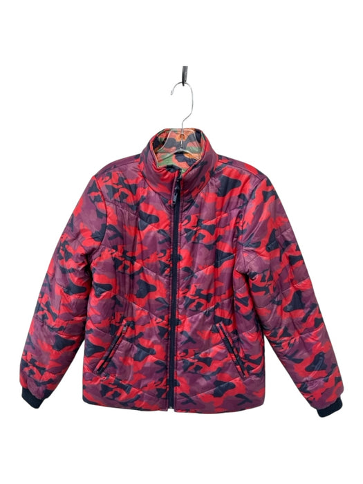 Mother Size S Red, Orange, & Multi Polyester Camoflage Zip Up Puffer Jacket Red, Orange, & Multi / S