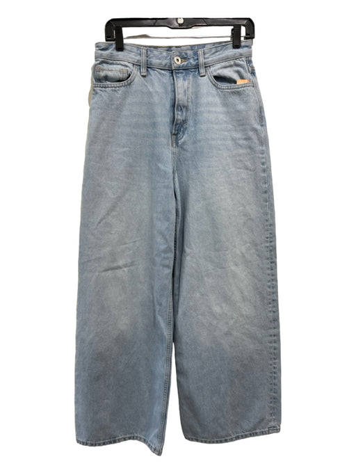 COS Size Est 4 Light Wash Cotton Blend High Rise Wide Leg 5 Pocket Jeans Light Wash / Est 4