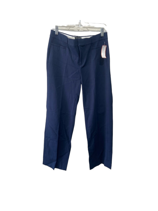 Banana Republic Size 6 Navy Polyester Blend High Rise Wide Leg Trouser Pants Navy / 6