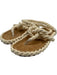 Johanna Ortiz Shoe Size 39 Brown & Beige Leather & Rope Thong Strap Sandals Brown & Beige / 39