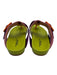 Charlotte Stone Shoe Size 10 Green & Multi Leather Color Block Buckle Sandals Green & Multi / 10