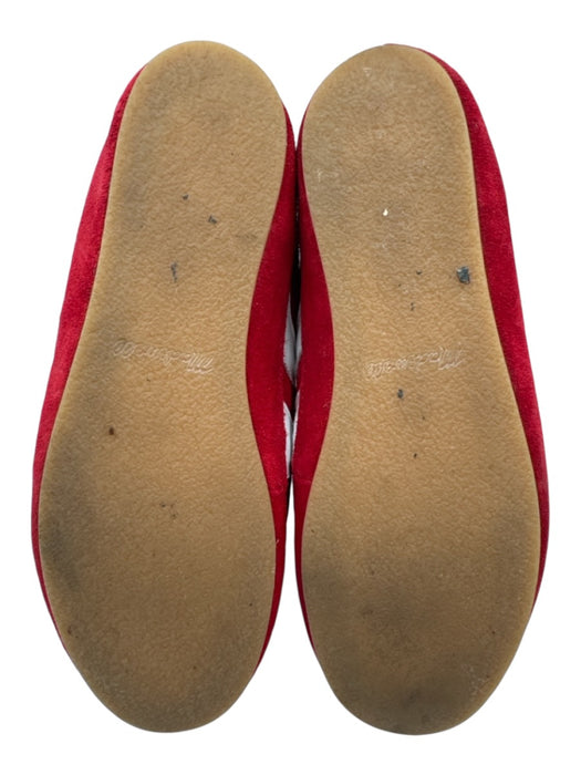 Madewell Shoe Size 6 Red & White Leather Lace Up Low Top Suede Sneakers Red & White / 6