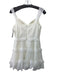 Revelry Size 2 White Polyester Swiss Dots Sleeveless Cupped Mini Dress White / 2