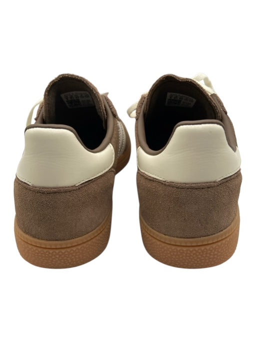 Adidas Shoe Size 8 Brown & White Suede & Leather 3 Stripe Sneakers Brown & White / 8