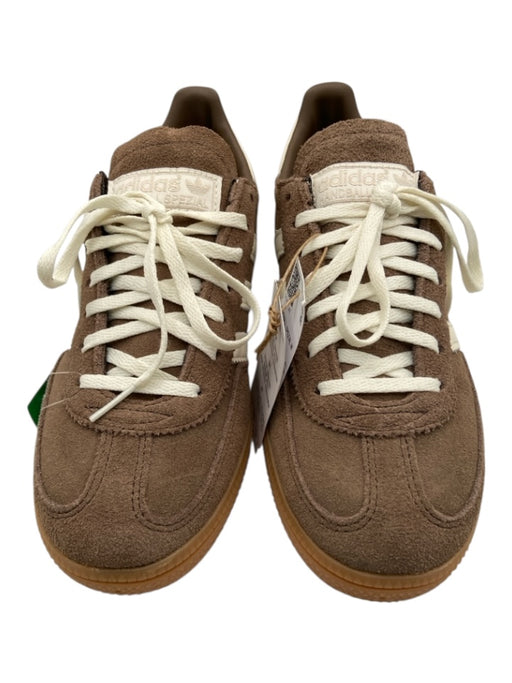 Adidas Shoe Size 8 Brown & White Suede & Leather 3 Stripe Sneakers Brown & White / 8