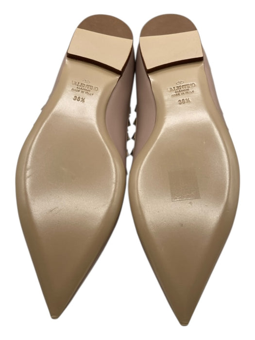 Valentino Garavani Shoe Size 38.5 Dusty Mauve Leather Rockstud Pointed Toe Flats Dusty Mauve / 38.5