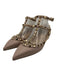 Valentino Garavani Shoe Size 38.5 Dusty Mauve Leather Rockstud Pointed Toe Flats Dusty Mauve / 38.5