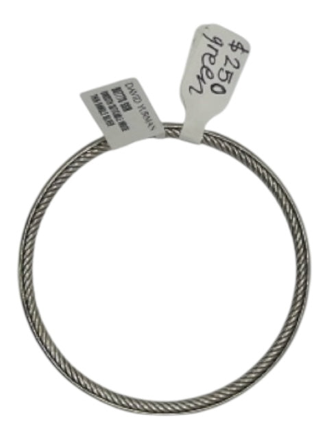 David Yurman Silver 925 Sterling Cable Twist Bangle Thin Bracelet Silver
