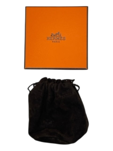 Hermes Black & Gold Metal & Enamel H Logo Bracelet Black & Gold