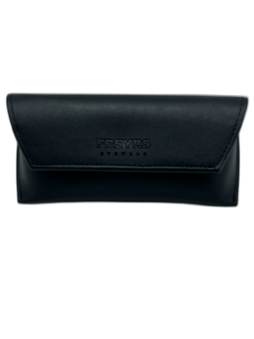 Freyrs Black Acetate Gradient Lens Flat Aviator Sunglasses Black