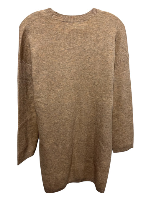 Pomander Place Size S Tan Brown Viscose & Polyester Crew Neck Knit Dress Tan Brown / S