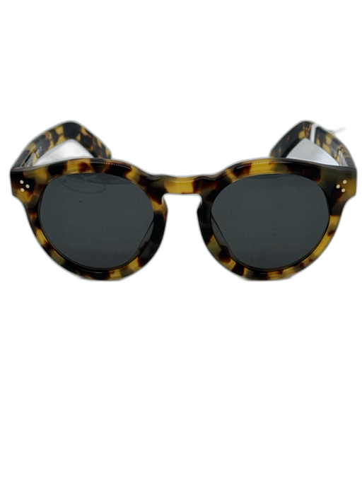 illesteva Tortoiseshell Acetate Rounded Sunglasses Tortoiseshell