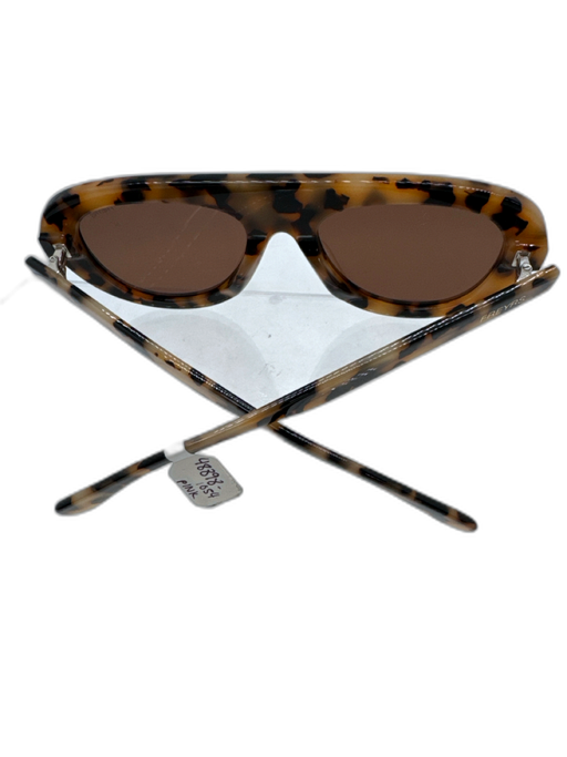Freyrs Light Brown & Black Acetate Tortoiseshell Flat Top Cat Eye Sunglasses Light Brown & Black