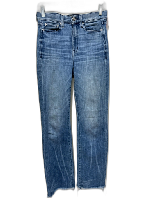AYR Size 27L Medium light wash Cotton Blend Denim High Rise Whiskering Jeans Medium light wash / 27L