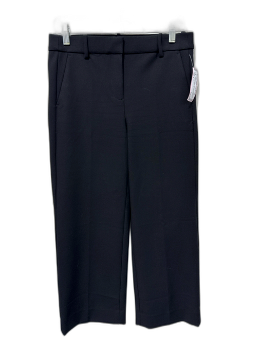 J. Crew Size 4 Black Polyester Blend Belt Loops Hook & Zip Fly Wide Leg Pants Black / 4