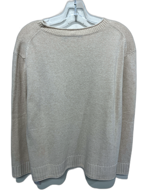 Jenni Kayne Size L Beige Wool Blend Knit Long Sleeve Sweater Beige / L
