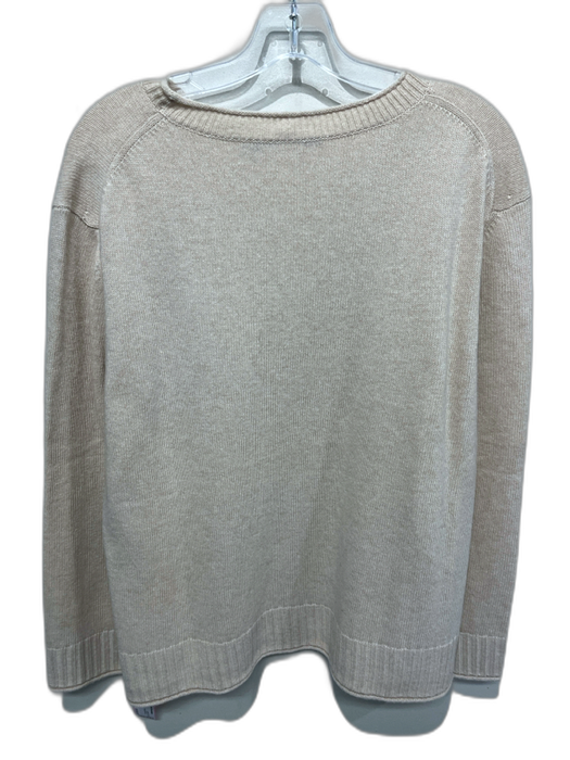 Jenni Kayne Size L Beige Wool Blend Knit Long Sleeve Sweater Beige / L