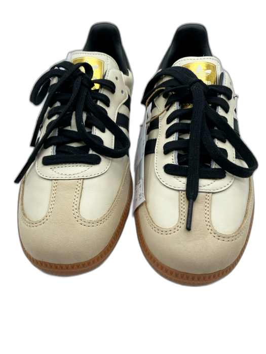 Adidas Shoe Size 8 Beige & Black Leather Low Top Lace Up Sneakers Beige & Black / 8