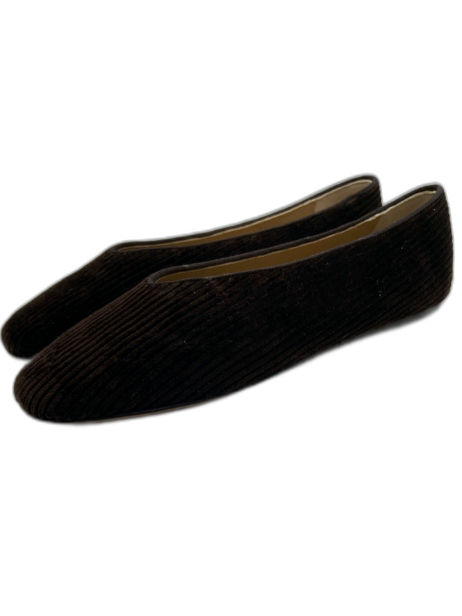 Le Monde Shoe Size 39 Brown Corduroy Ribbed Square Toe Flats Brown / 39