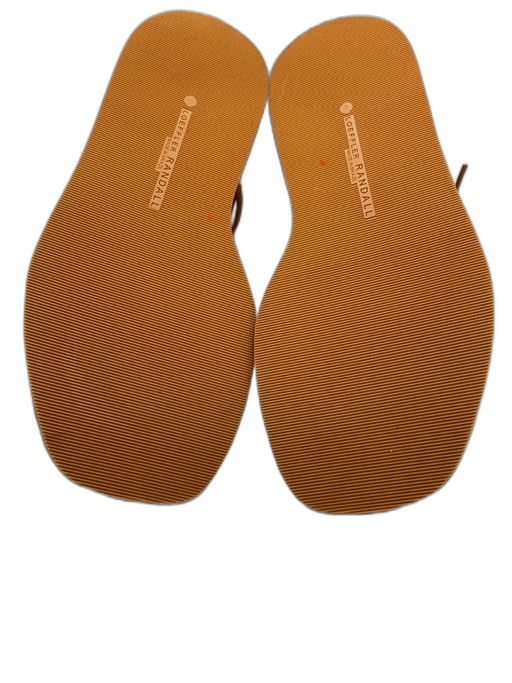 Loeffler Randall Shoe Size 8 Brown Leather Square Toe Ankle Strap Sandals Brown / 8