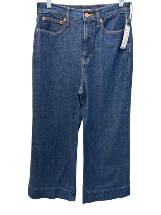 J. Crew Size 27 Med Wash Cotton Denim Zip & Button Contrast Stitch Jeans Med Wash / 27