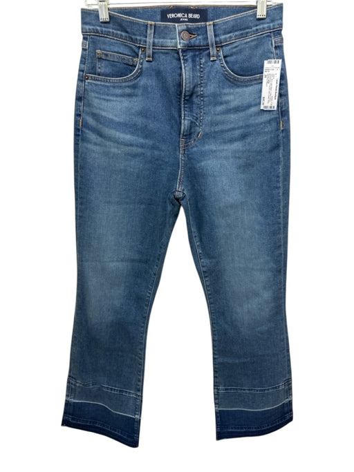 Veronica Beard Size 29 Med Light Wash Cotton Denim Whiskering 5 Pocket Jeans Med Light Wash / 29
