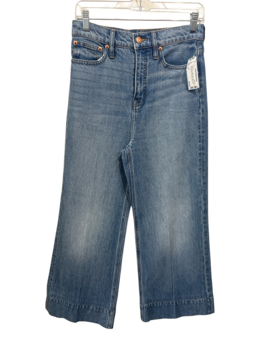 J. Crew Size 27 Light Wash Cotton Denim Zip & Button Contrast Stitch Jeans Light Wash / 27