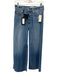 Paige Size 27 Med Light Wash Cotton Denim High Rise Whiskering Wide Leg Jeans Med Light Wash / 27