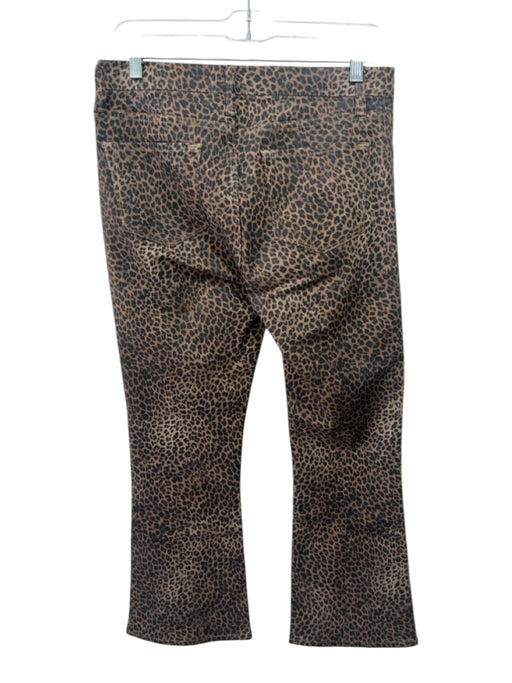 Frame Size 28 Brown & Black Cotton Denim Zip & Button Leopard High Rise Jeans Brown & Black / 28