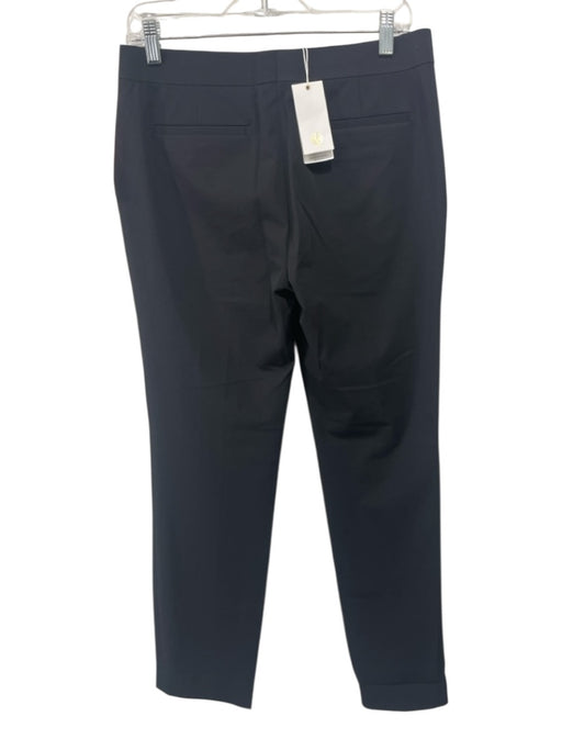Tory Burch Size 4 Black Polyester & Viscose Zip Fly Trouser Straight Pants Black / 4