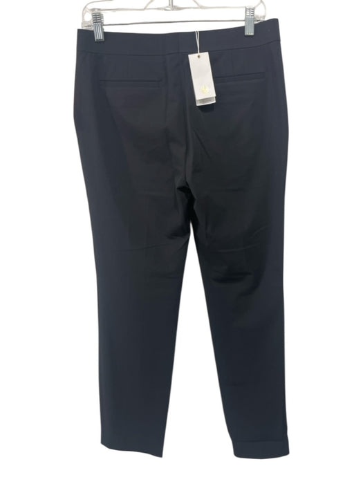 Tory Burch Size 4 Black Polyester & Viscose Zip Fly Trouser Straight Pants Black / 4