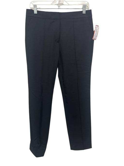 Tory Burch Size 4 Black Polyester & Viscose Zip Fly Trouser Straight Pants Black / 4