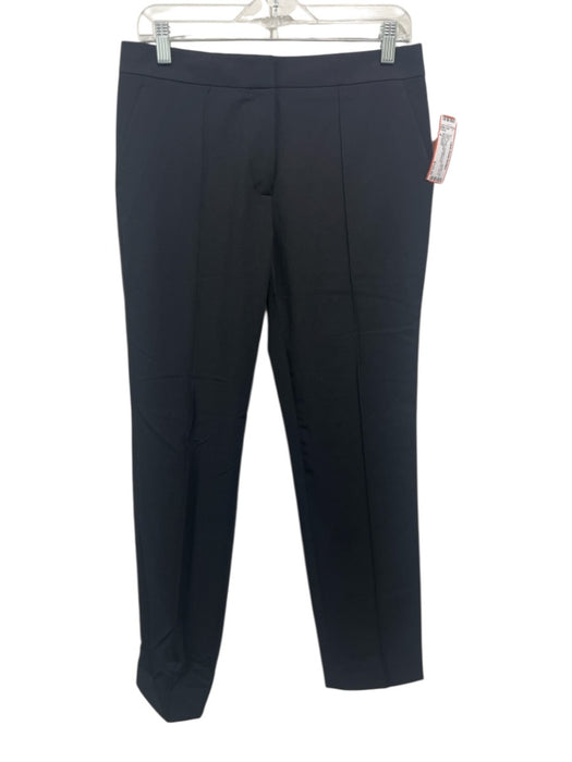 Tory Burch Size 4 Black Polyester & Viscose Zip Fly Trouser Straight Pants Black / 4