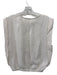 Sundays Size M White Cotton Seersucker Elastic Waist Sleeveless Top White / M