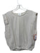 Sundays Size M White Cotton Seersucker Elastic Waist Sleeveless Top White / M