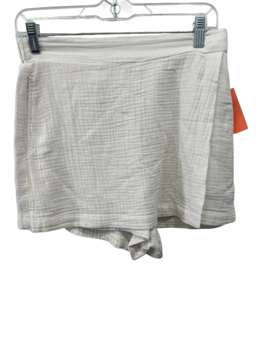 Sundays Size S White Cotton Stretch Back Skort Seersucker Skirt White / S