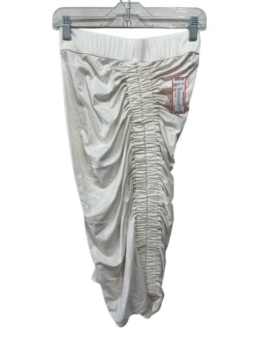Maria + Cornejo Size XS Off White Tencel & Cotton Elastic Waist Maxi Skirt Off White / XS