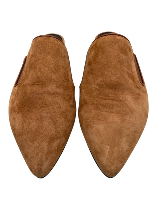 Jenni Kayne Shoe Size 39 Chestnut Tan Suede Pointed Toe Flats Closed Toe Mules Chestnut Tan / 39
