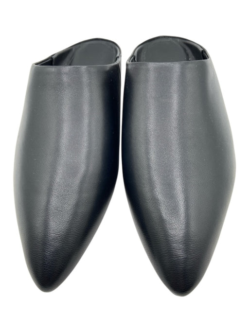 Vince Shoe Size 8 Black Leather Pointed Toe Closed Toe Flat Mules Black / 8