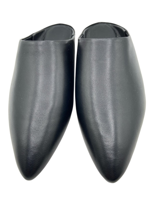 Vince Shoe Size 8 Black Leather Pointed Toe Closed Toe Flat Mules Black / 8