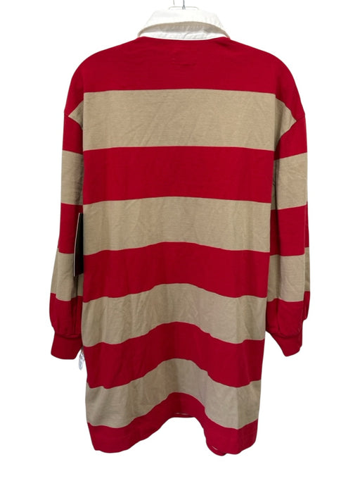 Tuckernuck Size S Beige, Red, White Cotton Stripe Collar Rugby Stripe Dress Beige, Red, White / S
