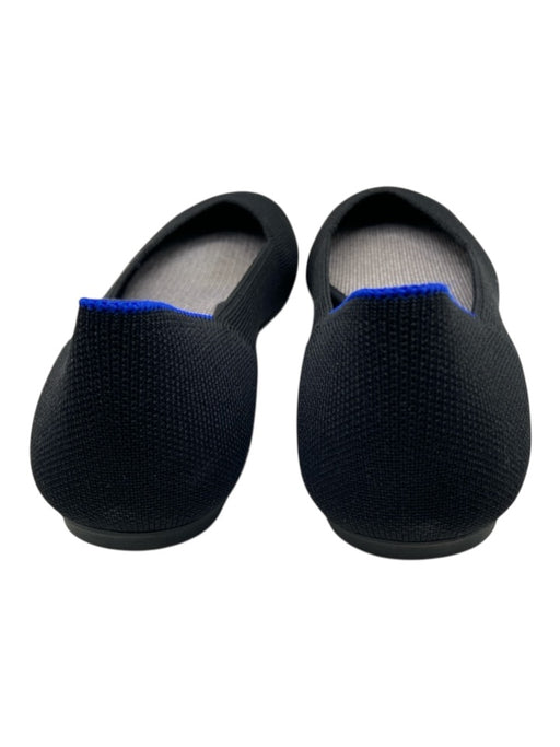 Rothy's Shoe Size 8.5 Black Elastane Knit Square Toe Ballet Flats Black / 8.5