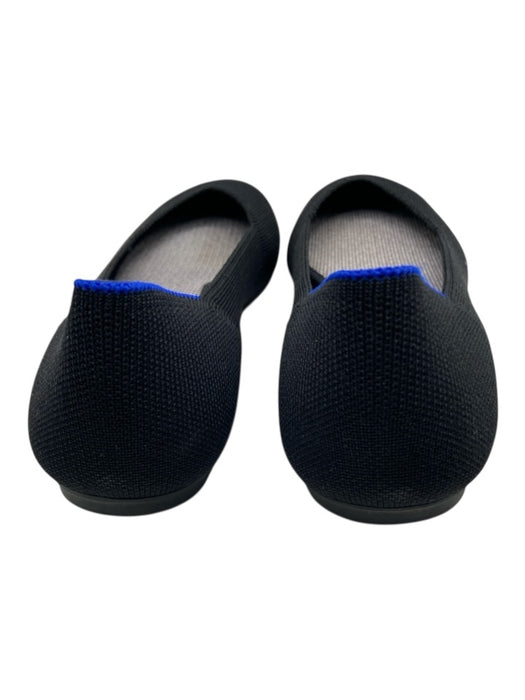 Rothy's Shoe Size 8.5 Black Elastane Knit Square Toe Ballet Flats Black / 8.5