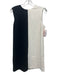 Theory Size 6 White & Black Triacetate & Polyester Color Block Cap Sleeve Dress White & Black / 6