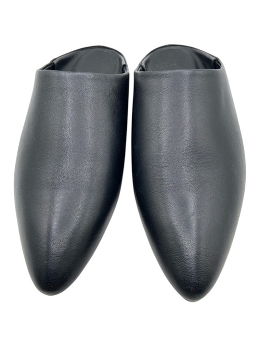 Vince Shoe Size 7.5 Black Leather Pointed Toe Closed Toe Flat Mules Black / 7.5