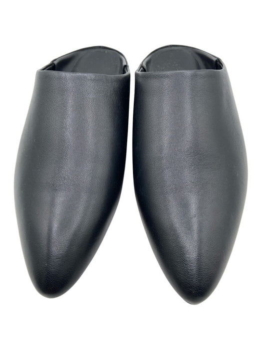 Vince Shoe Size 7.5 Black Leather Pointed Toe Closed Toe Flat Mules Black / 7.5